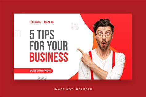 Premium Psd Business Tips Youtube Thumbnail Banner Template