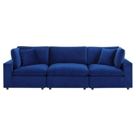 Ergode Commix Down Filled Overstuffed Performance Velvet Seater Sofa