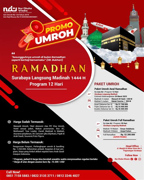 Paket Biaya Umroh Full Ramadhan Surabaya Pahala Berlimpah Umroh