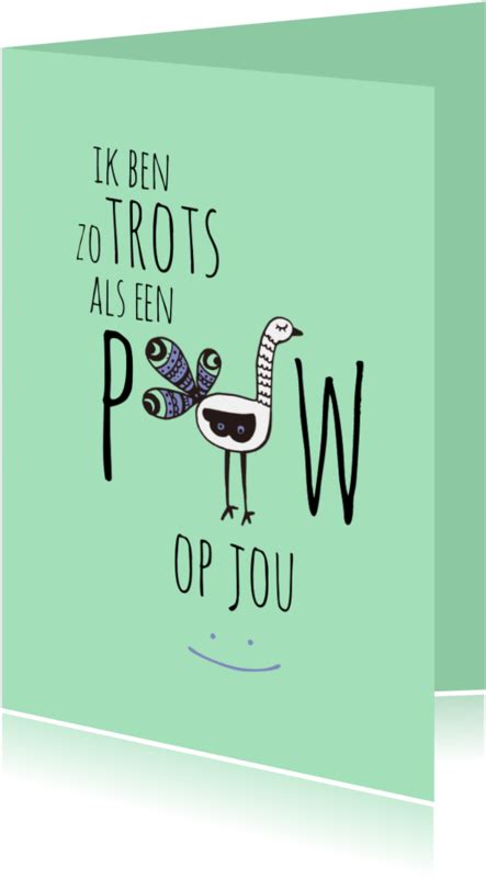 Wenskaart Topper Trots Op Jou Artofit