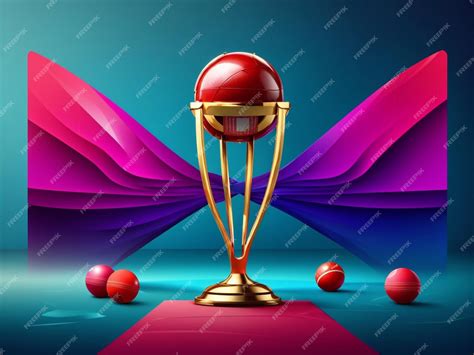 Premium Photo | 3d world cup trophy cricket world cup poster design ...