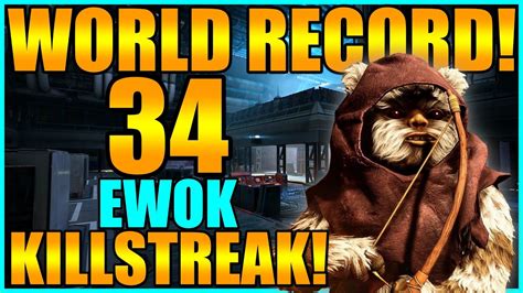 WORLD RECORD Star Wars Battlefront 2 34 Ewok Killstreak Endor