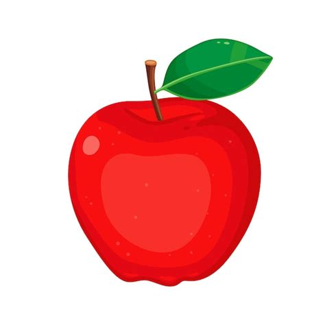 Premium Vector Red Apple Isolated On White