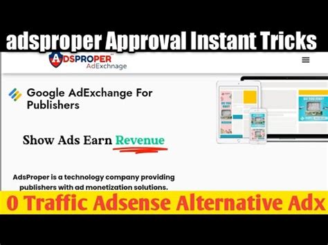 Adsproper Adx Ad Network Approval Kaise Le Google Adsense Alternative