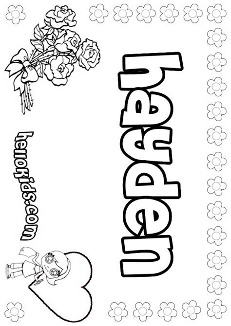 Hayden Pages Coloring Pages