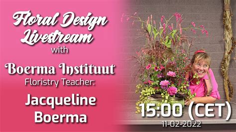 Live Flower Arranging Demonstration By Jacqueline Boerma Livestream