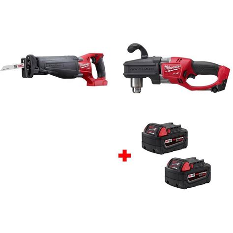Milwaukee M18 Fuel 12 In Hole Hawg Right Angle Drill And M18 Fuel