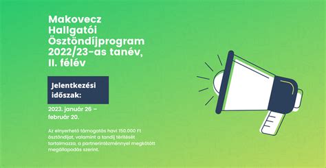 Megjelent a Makovecz Hallgatói Ösztöndíjprogram 2022 23 as tanév II