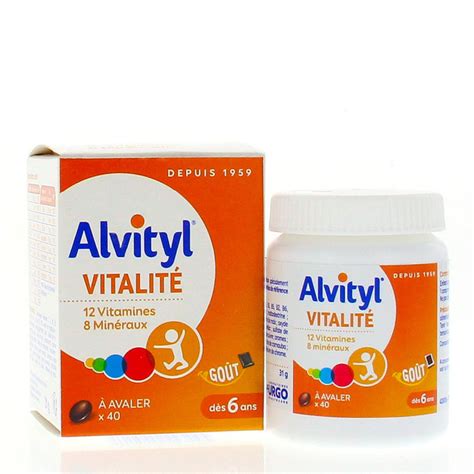 Alvityl 12 Multivitamines 8 Mineraux 40 Comprimés Lacdp