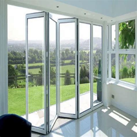 Pristine White UPVC Sliding Folding Door For Home Exterior At Rs 1500