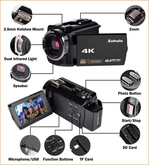 Zohulu 4k Wifi Video Camera Full Spectrum Camcorder Review The