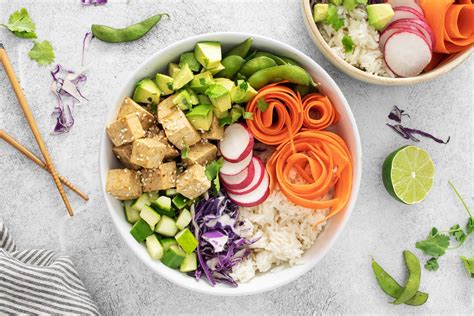 Vegan Tofu Poke Bowl Clean Green Simple