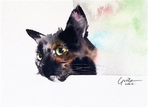 Yutaka Murakami Yutaka Watercolor Cats Painting Yutakamurakami