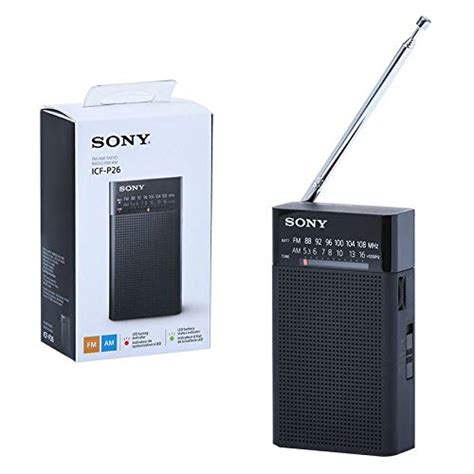 Sony Icfp26 Portable Am Fm Radio Black Bundles Battery Bundle Pricepulse