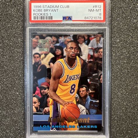 1996 Topps Stadium Club KOBE BRYANT R12 Rookies 1 LAKERS GRADED PSA