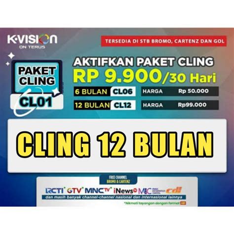 Jual PAKET CLING 12BULAN K VISION Shopee Indonesia