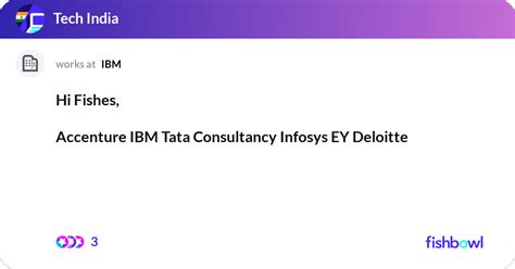 Hi Fishes Accenture Ibm Tata Consultancy Infosys Fishbowl