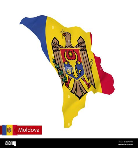 Moldova Map With Waving Flag Of Moldova Vector Illustration Stock Vector Image And Art Alamy