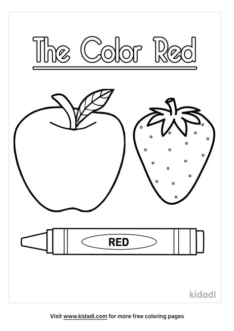 Things That Are Red Coloring Pages