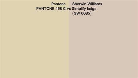 Pantone C Vs Sherwin Williams Simplify Beige Sw Side By Side