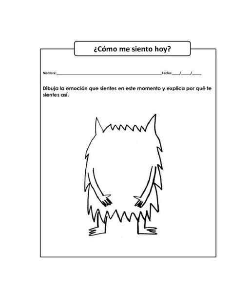 Colorear Como Me Siento Hoy Pdf