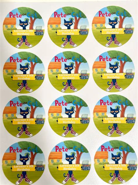 Set Of Pete The Cat Stickers Pete The Cat Pete The Cat Etsy