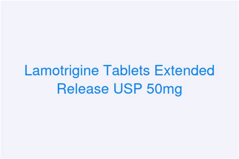 Lamotrigine Tablets Extended Release Usp 50mg