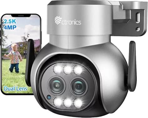 Ctronics K Mp Cam Ra Surveillance Wifi Ext Rieure Avec Double