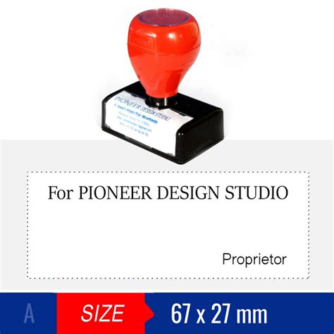 Authorised Signatory Trodat Stamp 27mm X 67mm Pre Ink Stamp Address