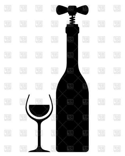 Wine Bottle Silhouette Vector At Collection Of Wine Bottle Silhouette Vector