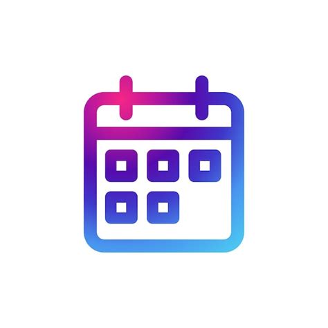 Premium Vector Calendar Icon With Gradient Purple Effect