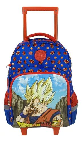 Mochila Grande De Rodas Premium Dragon Ball Super Saiyan Design De