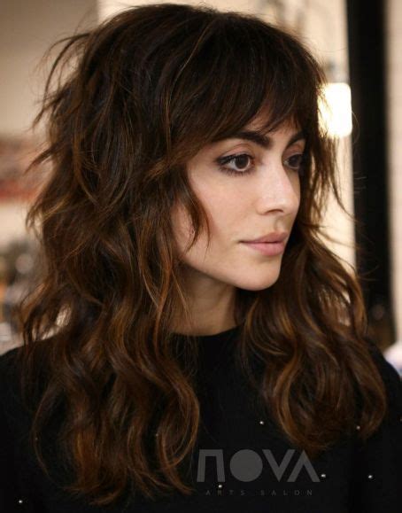 Warm Toned Wavy Brunette Shag Hairstyle Long Shag Hairstyles Trending Hairstyles Hairstyles