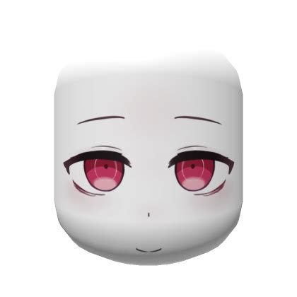 Visage Doux Et Paisible Rouge Roblox