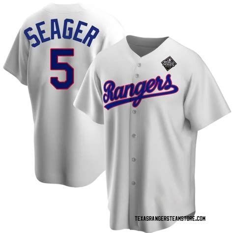 Texas Rangers Corey Seager White Replica Youth Home Cooperstown ...