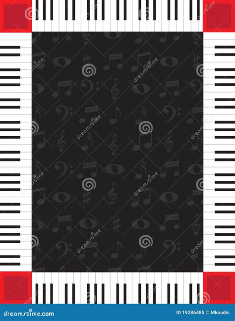 Piano Border Stock Vector Illustration Of Keyboard Treble 19286485