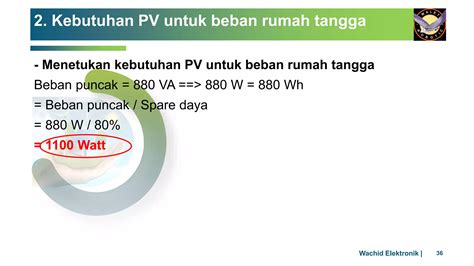 Menghitung Kebutuhan Plts Ppt