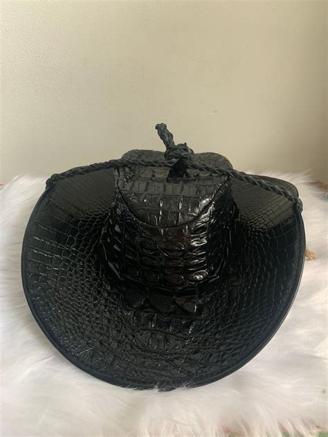 Premium Genuine Alligator Leather Hatcowboy Hat T For Etsy