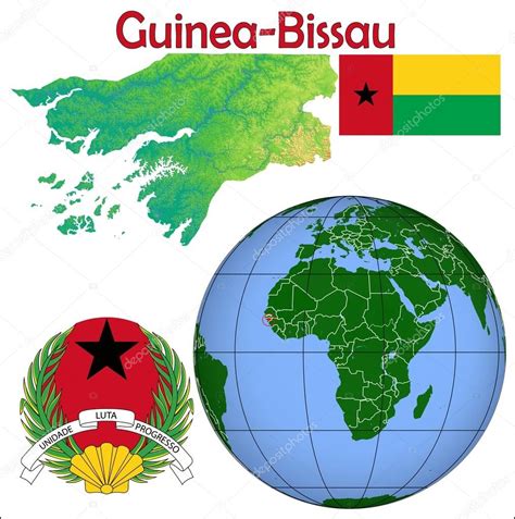 Guinea Bissau Globe Location Map Stock Vector Image By ©jrtburr 85970000