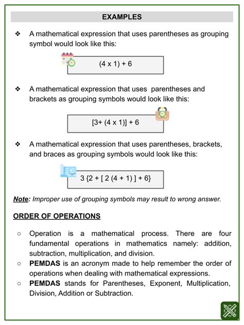 Order Of Operations Pemdas Themed Math Worksheets Age 9 11