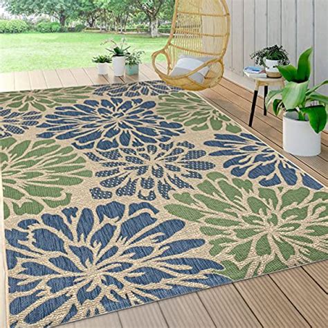 Jonathan Y Smb B Zinnia Modern Floral Textured Weave Indoor Outdoor