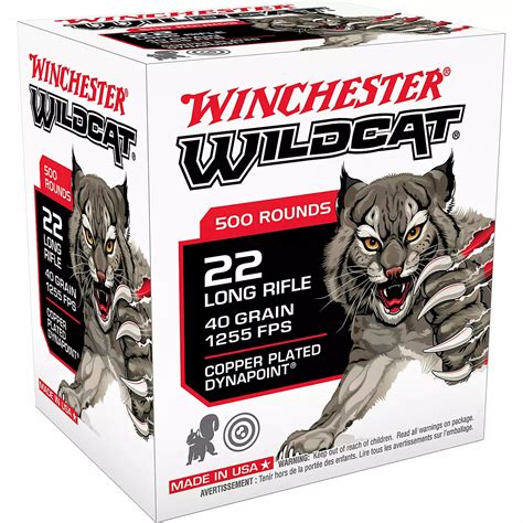 Winchester Wildcat 22 Lr 40 Grain Rimfire Ammunition 500 Rounds