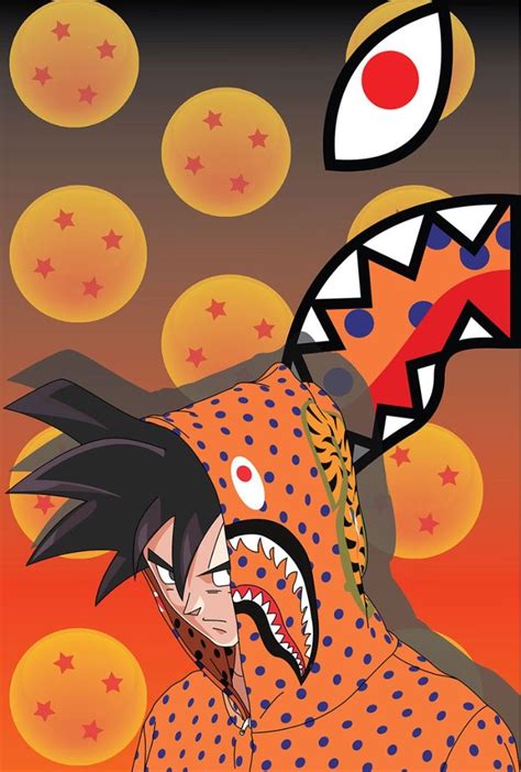 Goku Bape Wallpapers Top Free Goku Bape Backgrounds Wallpaperaccess