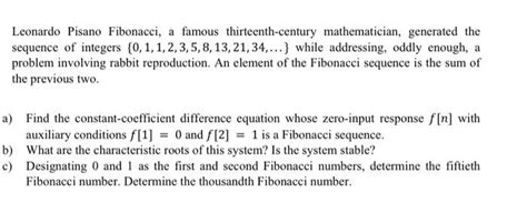 Solved sequence of integers {0,1,1,2,3,5,8,13,21,34,…} while | Chegg.com