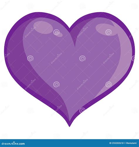 Purple Heart Love Emoji Icon Sign Symbol Vector Art Design Cartoon Stock Vector - Illustration ...