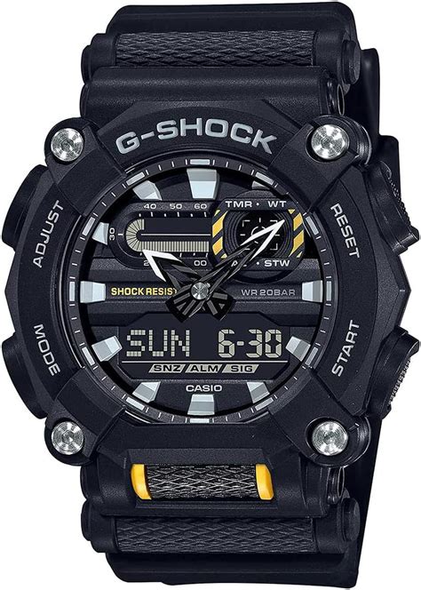 Casio G Shock Ga Bhdr Black Red Analog Digital Dial Black Resin