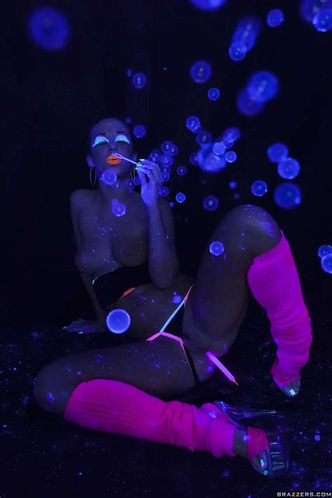 Jada Stevens Blacklight Booty Solo Porn Pic