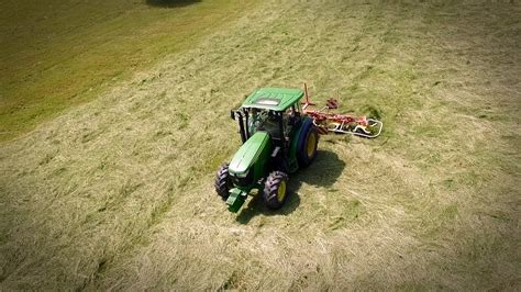 Haying Tedding Raking And Storing Hay Hay Storing On A Small Dairy