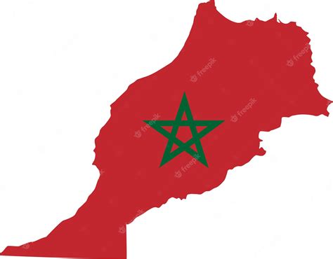 Mapa De Marruecos Con Cartografía Africana De Bandera Vector Premium