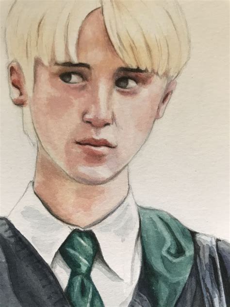 Draco Malfoy Watercolor Print Pintura De Harry Potter Dibujos De